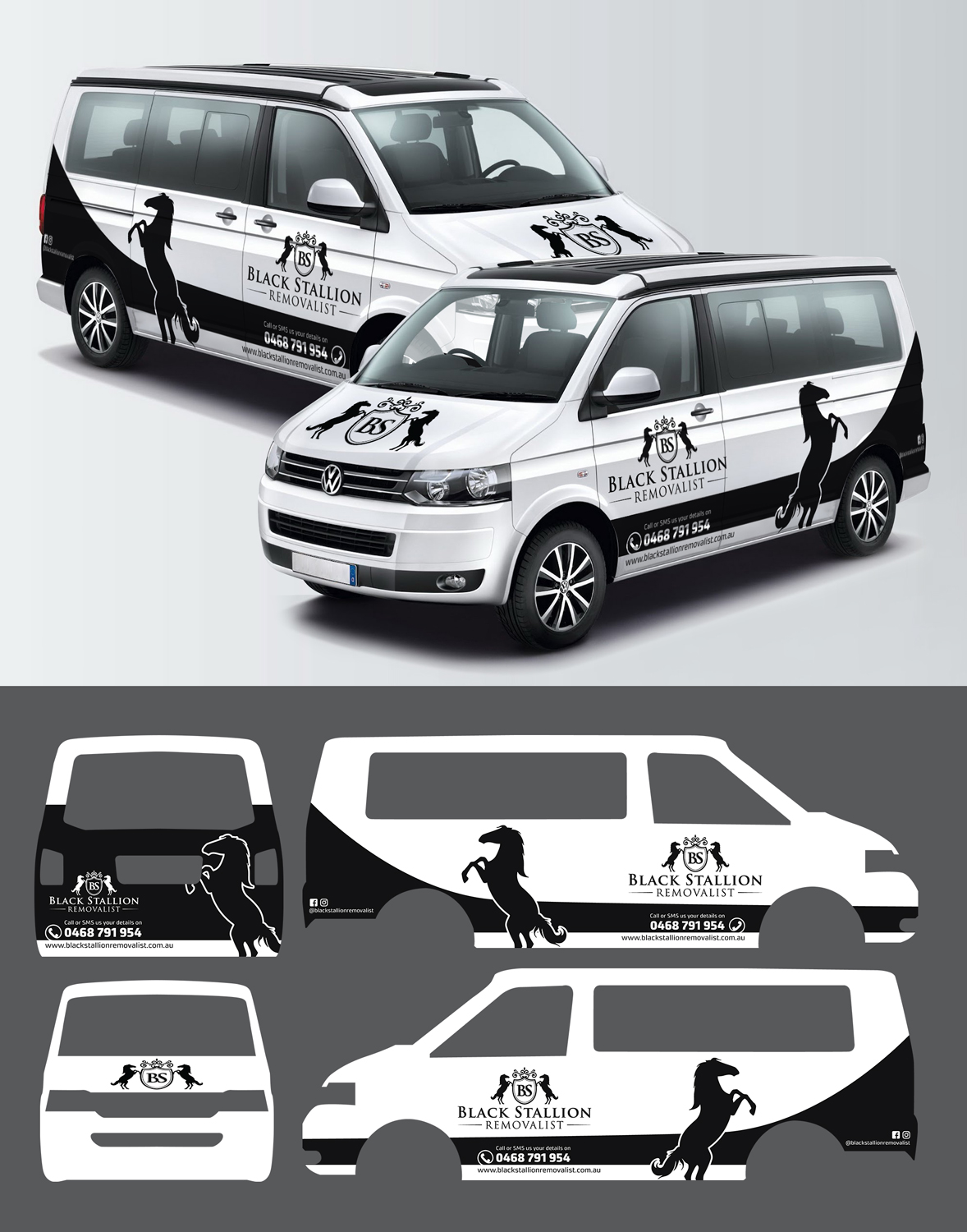Car Wrap Design by DesignConnection Impressive Sol for Black Stallion Removalist | Design: #21793318