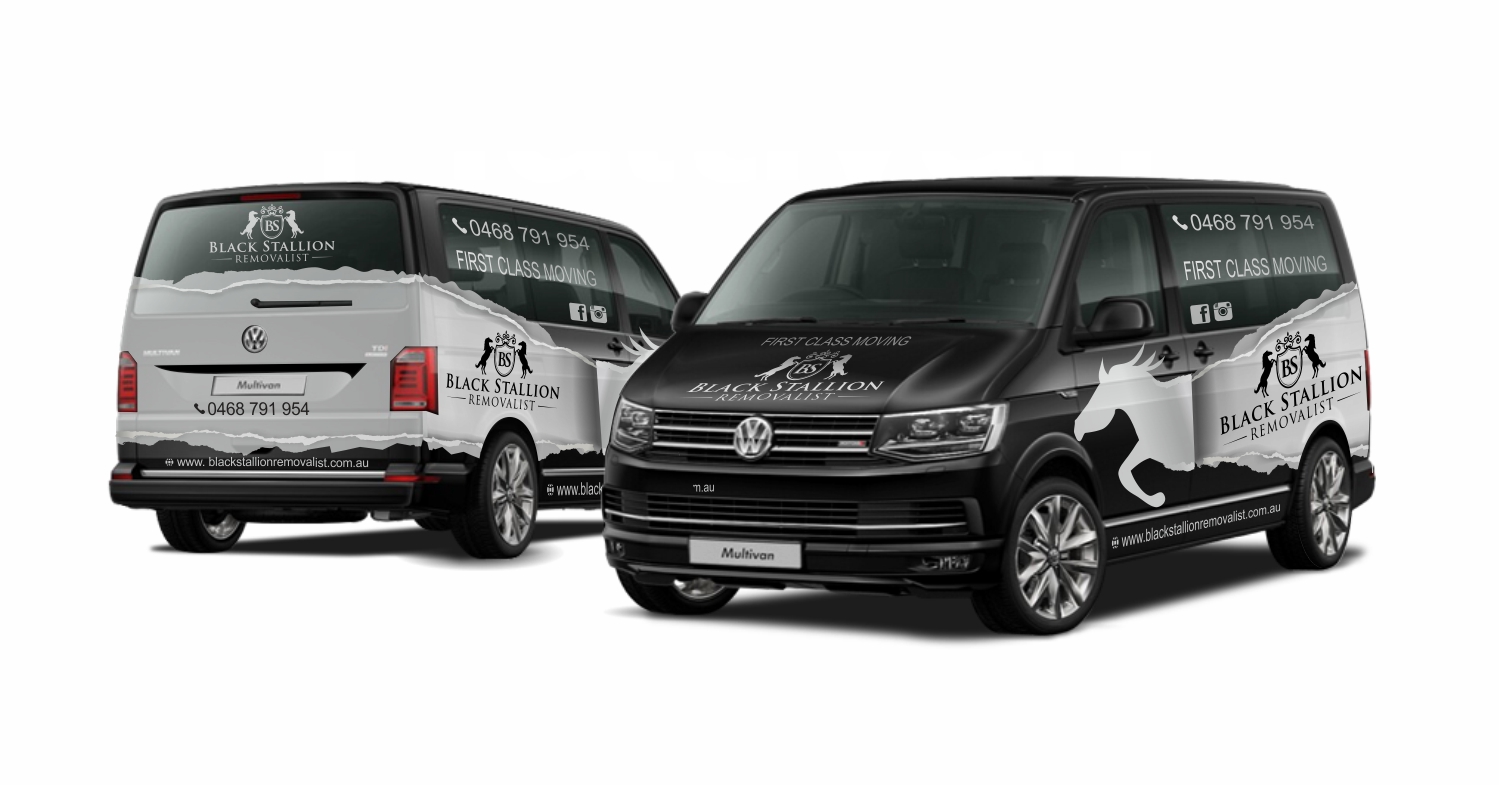 Diseño de Rotulación de Vehículo por Maestroto para Black Stallion Removalist | Diseño #21790219