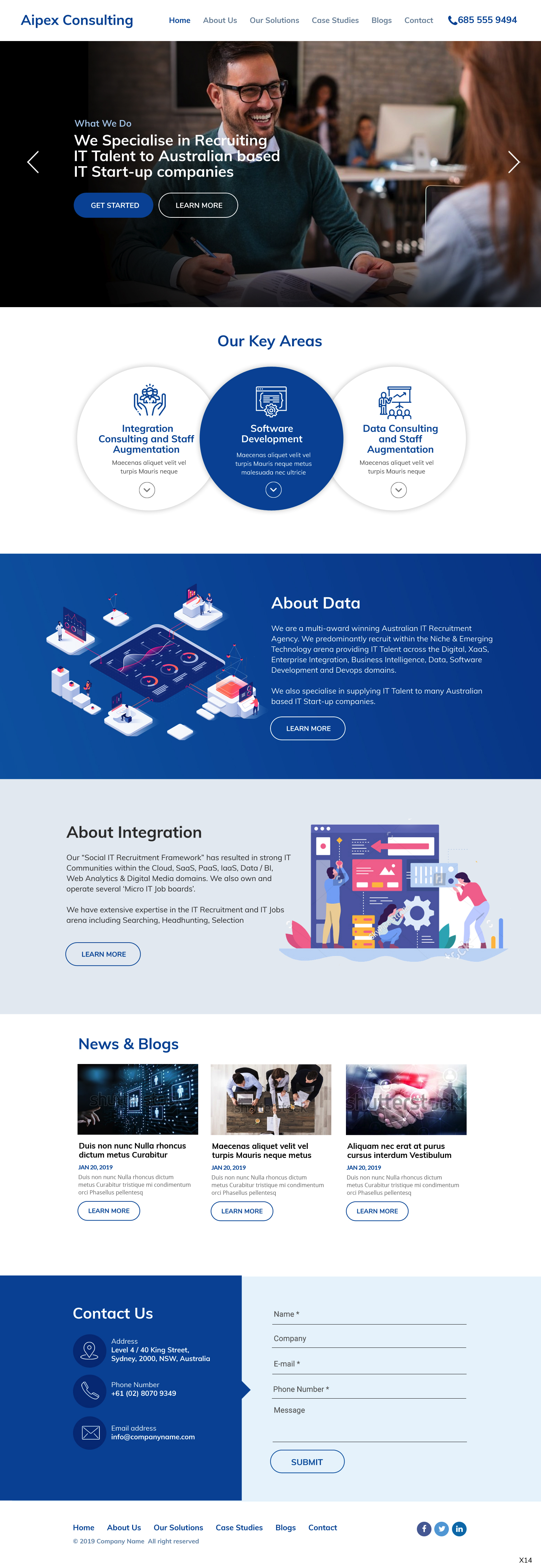 Wordpress Design by pb for Aipex Consulting | Design #21816429