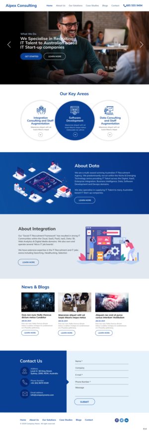 Wordpress Design by pb for Aipex Consulting | Design: #21816429