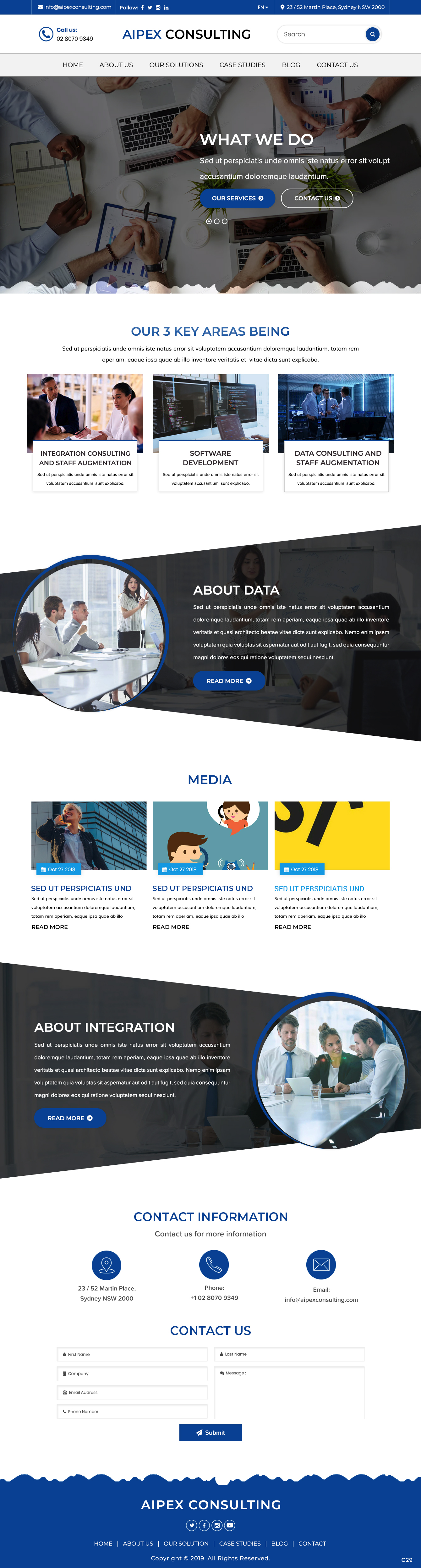Wordpress Design by pb for Aipex Consulting | Design #21826337