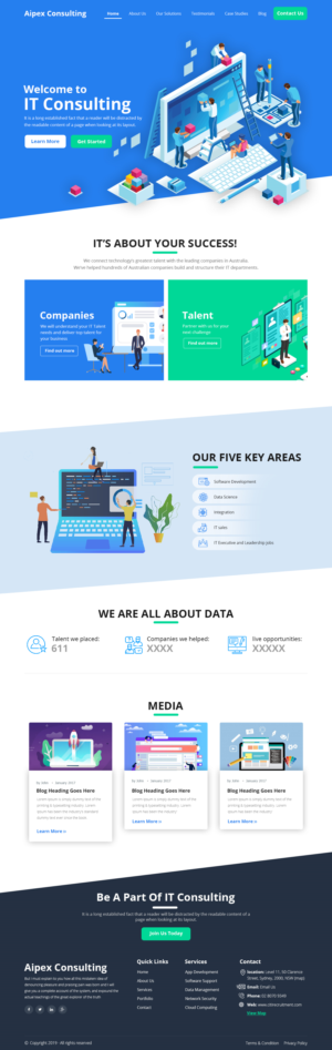 Wordpress Design by syrwebdevelopment for Aipex Consulting | Design: #21868516