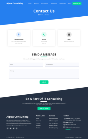 Wordpress Design by syrwebdevelopment for Aipex Consulting | Design: #21868518