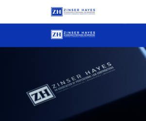 (See Samples) Zinser Hayes, An Association of Professional Law Corporations, Corporate, Commercial, Bankruptcy, Mediation | Logo Design by Vetroff