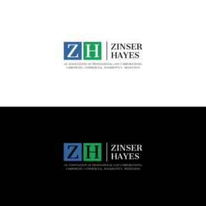 (See Samples) Zinser Hayes, An Association of Professional Law Corporations, Corporate, Commercial, Bankruptcy, Mediation | Logo Design by GVisions