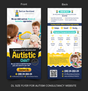 DL size flyer for  Autism Consultancy website  | Flyer Design by ARTOGRAPHY