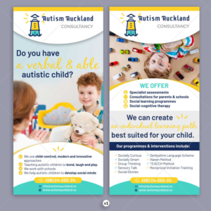 DL size flyer for  Autism Consultancy website  | Flyer Design by DA.