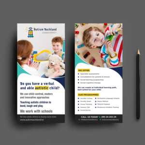 DL size flyer for  Autism Consultancy website  | Flyer Design by GraphicsGuru