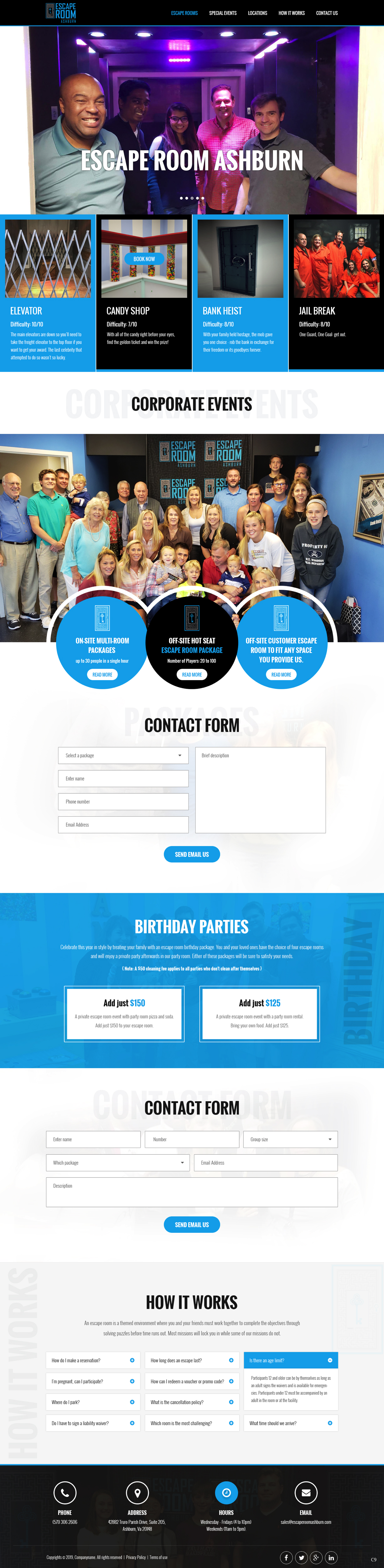 Web Design by pb for Escape Room Ashburn | Design #21782457