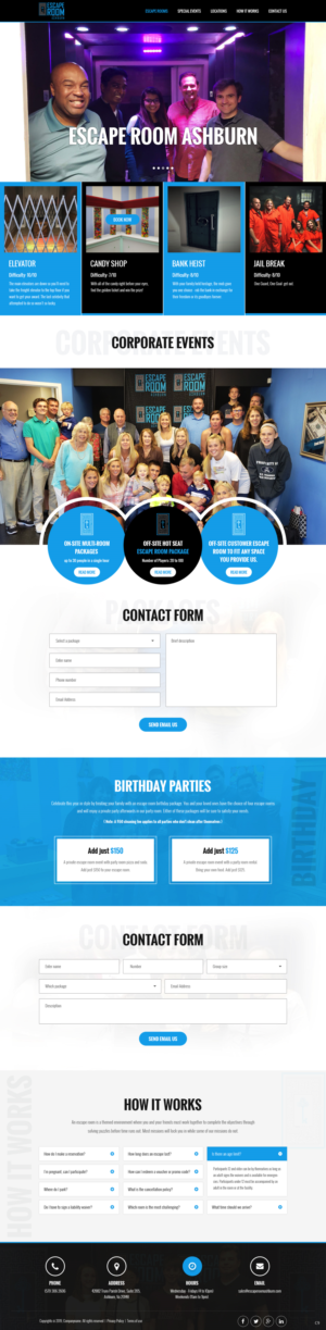 Web Design by pb for Escape Room Ashburn | Design: #21782457
