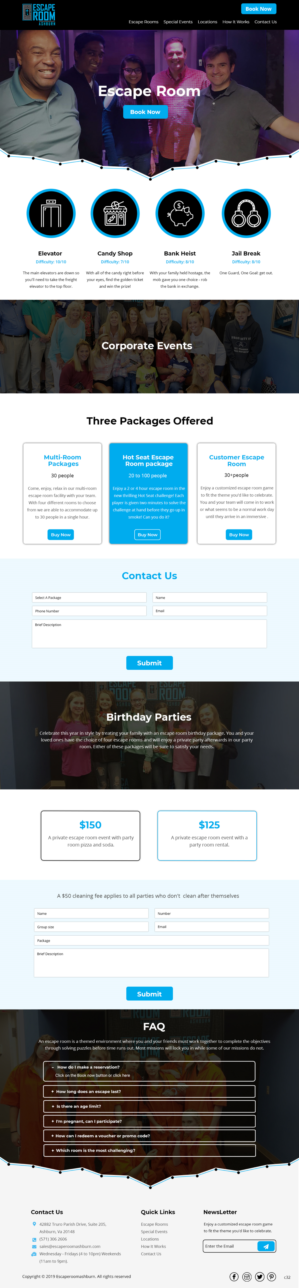 Web Design by pb for Escape Room Ashburn | Design: #21782461