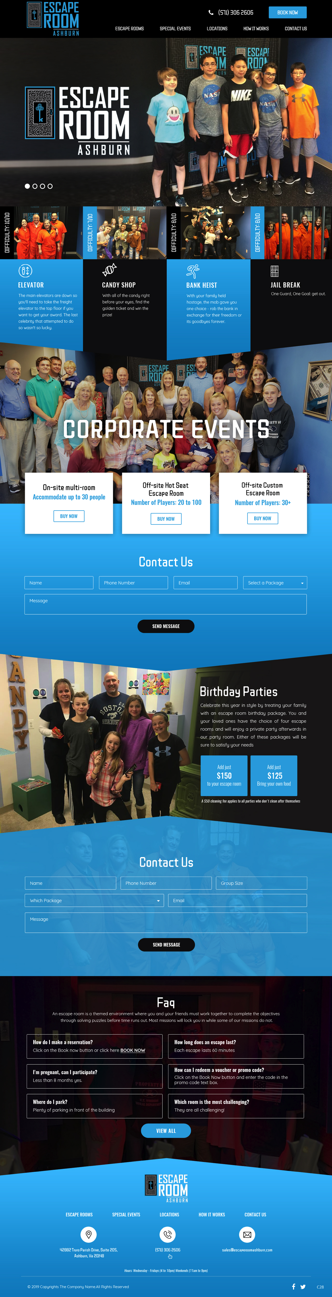 Web Design by pb for Escape Room Ashburn | Design #21782463