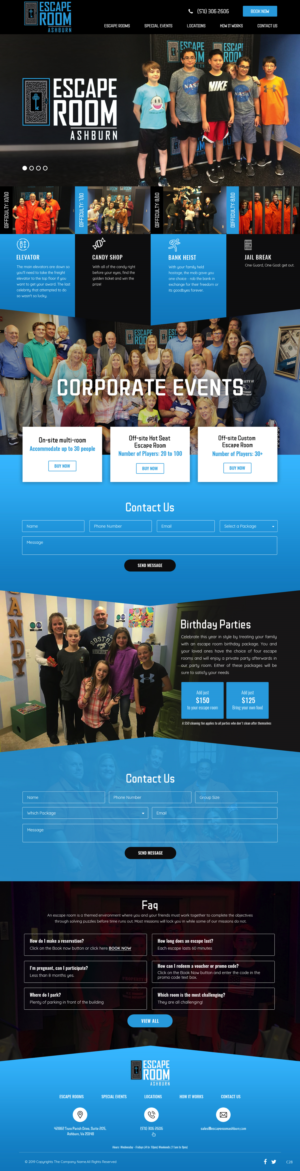 Web Design by pb for Escape Room Ashburn | Design: #21782463