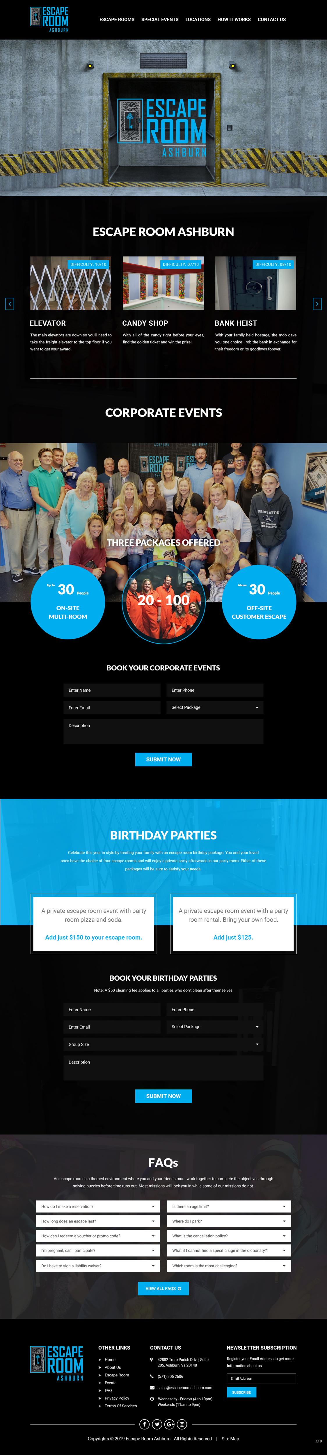Web Design by pb for Escape Room Ashburn | Design #21792226