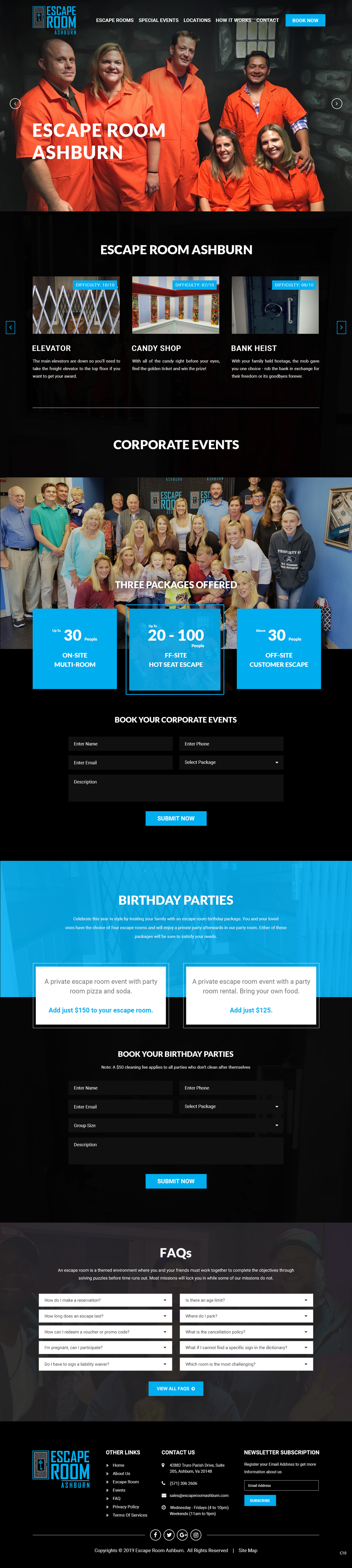 Web Design by pb for Escape Room Ashburn | Design #21816511