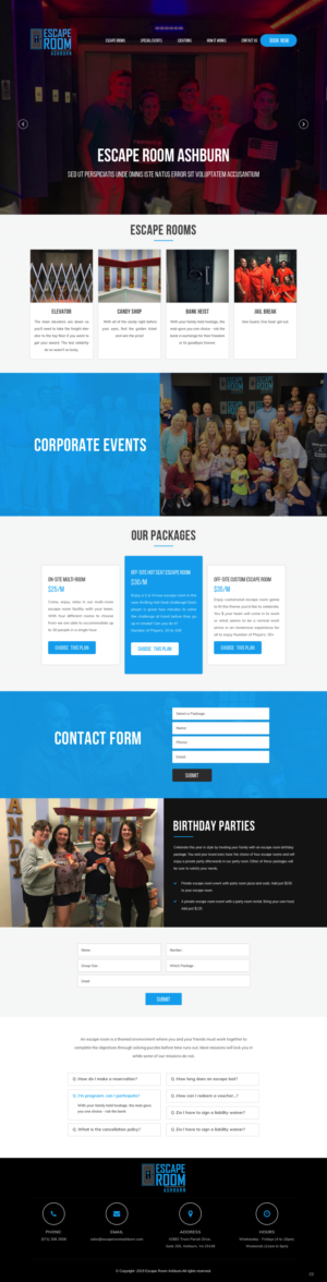 Web-Design von pb für Escape Room Ashburn | Design: #21816512