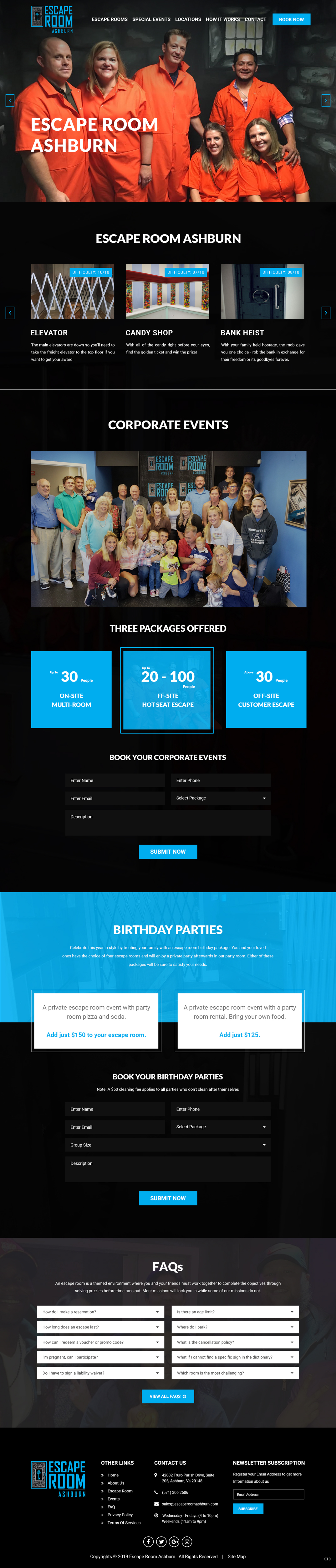 Web Design by pb for Escape Room Ashburn | Design #21816513
