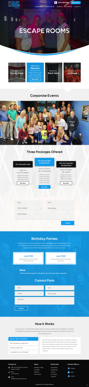 Web-Design von pb für Escape Room Ashburn | Design: #21816514