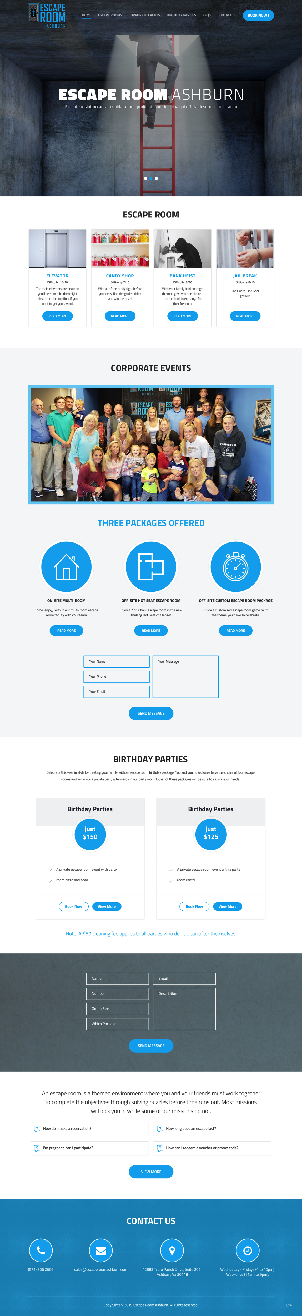 Web Design by pb for Escape Room Ashburn | Design #21831888