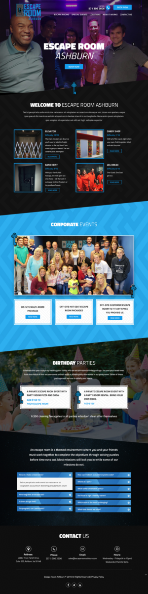 Web-Design von pb für Escape Room Ashburn | Design: #21831889