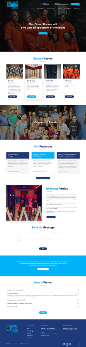 Web Design by Ved Web Services for Escape Room Ashburn | Design #21789415