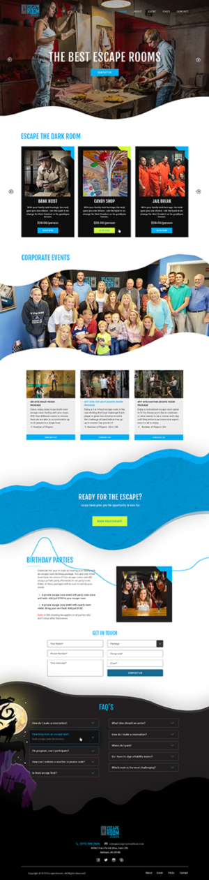 Website Redesign Project Escape Room Ashburn | Web Design by Ved Web Services