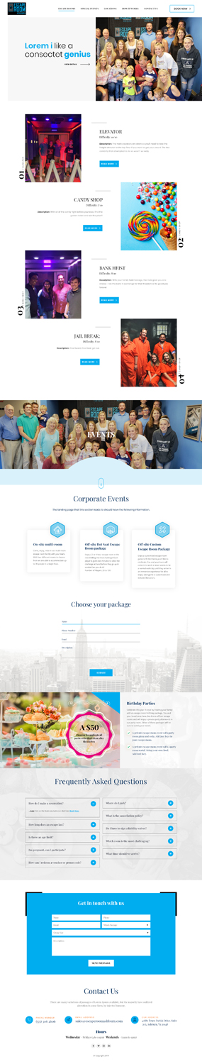 Web Design by AbhishekRoyBunty for Escape Room Ashburn | Design: #21816462