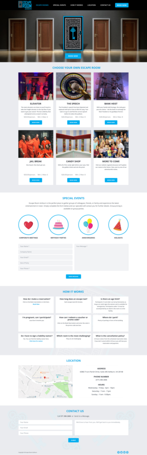Web Design by J&amp;C for Escape Room Ashburn | Design: #21810443