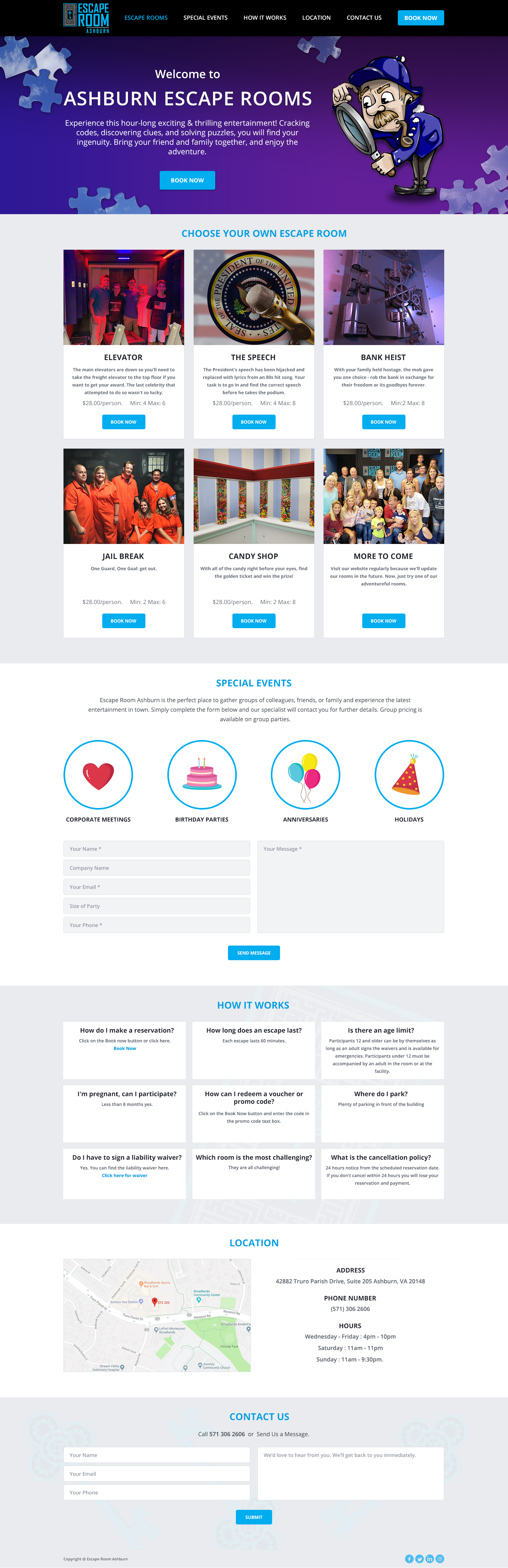 Web Design by J&amp;C for Escape Room Ashburn | Design #21810444
