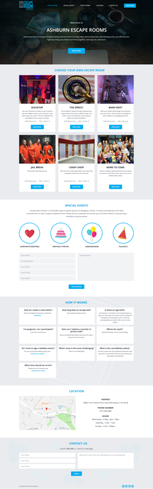 Web Design by J&amp;C for Escape Room Ashburn | Design #21790071