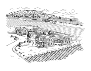 Bekanntes Weingut sucht eine Illustration vom Weinkeller für ein Etikett | Diseño Con Ilustración por SangBlater