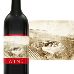 Bekanntes Weingut sucht eine Illustration vom Weinkeller für ein Etikett | Diseño Con Ilustración por Wally_F