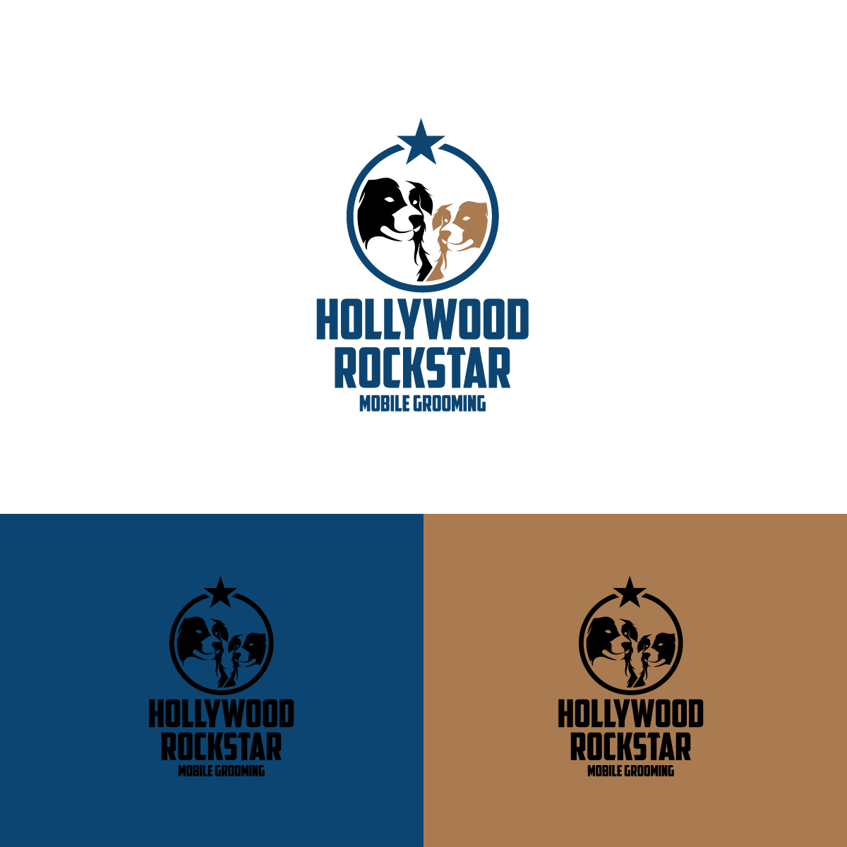 Logo Design by Graphic Bricks for Hollywood Rockstar Mobile Grooming | Design #21788825
