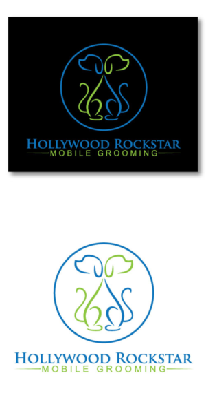 Logo Design by JAFRIN for Hollywood Rockstar Mobile Grooming | Design: #21834162