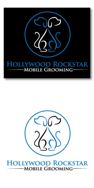 Logo Design by JAFRIN for Hollywood Rockstar Mobile Grooming | Design: #21834238