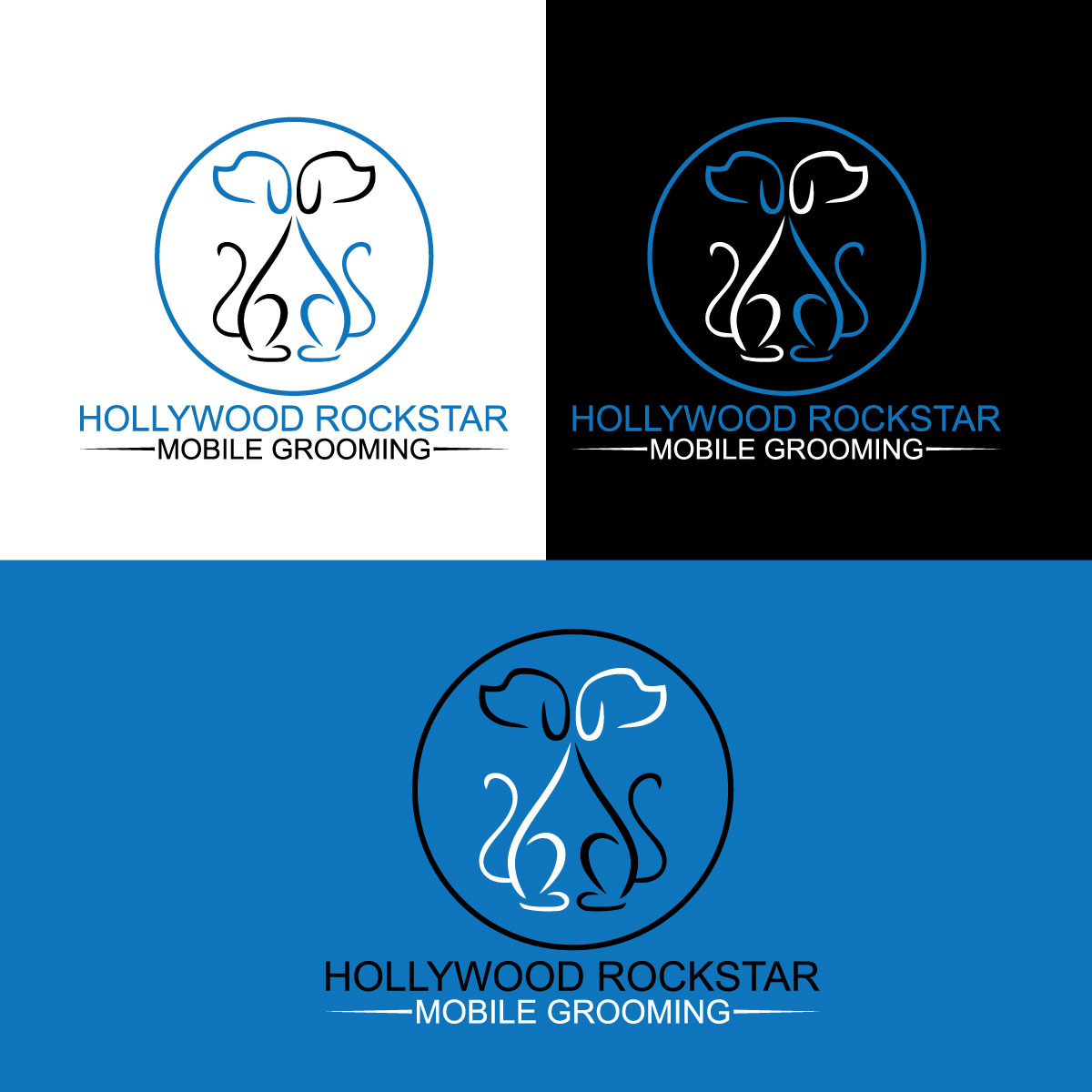 Logo-Design von JAFRIN für Hollywood Rockstar Mobile Grooming | Design: #21835536