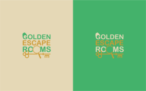 Golden Escape Rooms | Logo Design by DyzDesign