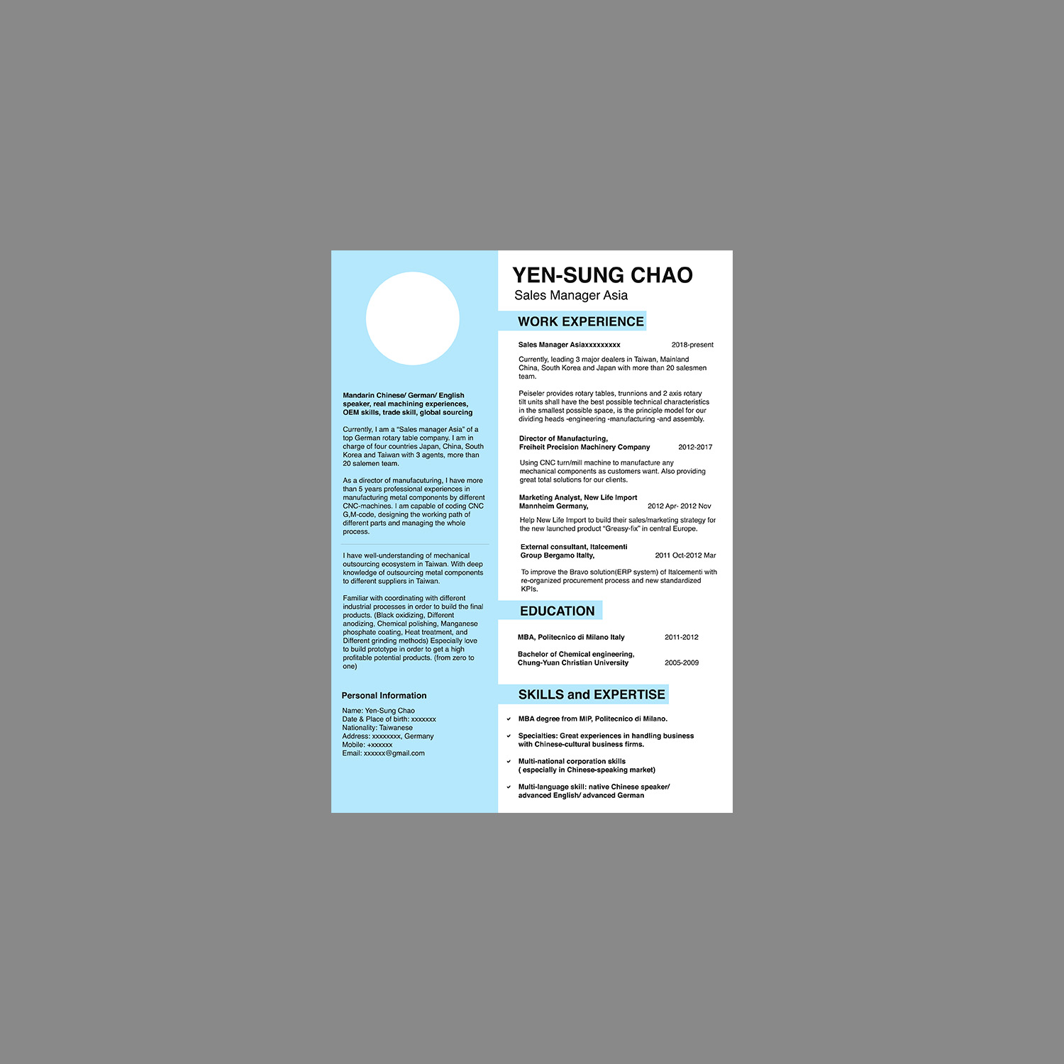 Resume Design by wolfwud for this project | Design #21804819