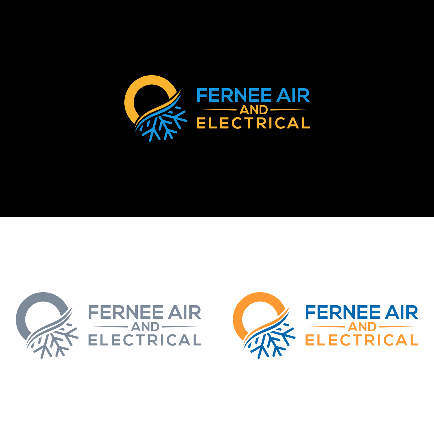 Logo Design by sinau_nggambar for Fernee Air and Electrical | Design #21786157