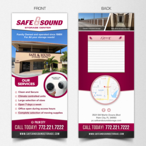 Rack card for Self Storage Company.  Distributed to all potential customers. | Design de Brochure par SAI DESIGNS