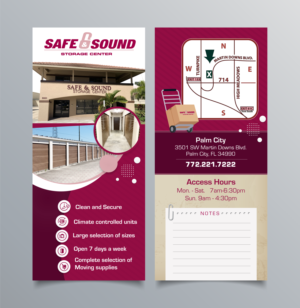 Rack card for Self Storage Company.  Distributed to all potential customers. | Broschüren-Design von vcreatived