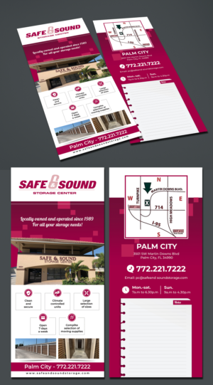 Rack card for Self Storage Company.  Distributed to all potential customers. | Broschüren-Design von BLUE WINGS