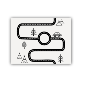 Simple road design for best selling kids play mat | Diseño Con Ilustración por olpattern