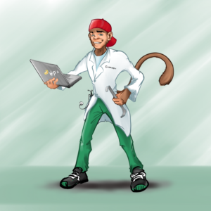 Medical Student Monkey | Character Design by Gabriel T. Marques