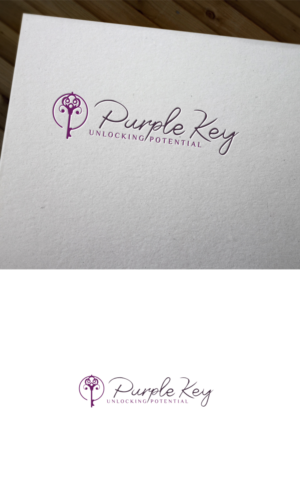 Purple Key with or without the tag line "unlocking potential"  | Logo Design by logo_s