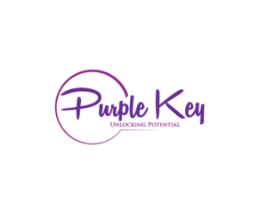 Purple Key with or without the tag line "unlocking potential"  | Logo Design by Juli creation