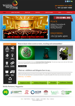 Recycling Exhibition Web Design Project | Web Design by Expert Designer