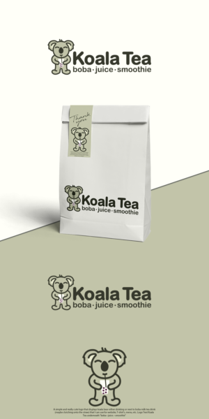 Koala Tea (underneath “boba • juice. • smoothie” | Logo-Design von GBDESIGN
