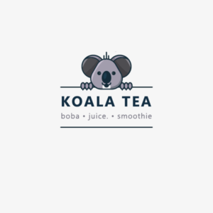 Koala Tea (underneath “boba • juice. • smoothie” | Logo Design by :) Zoya
