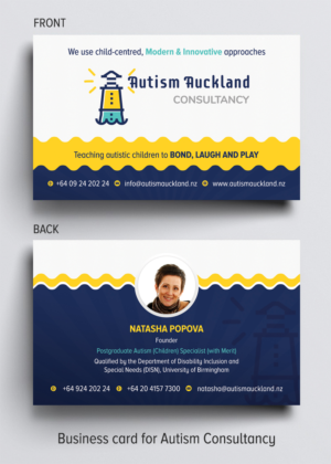 Business card for Autism Consultancy | Design de Carte de Visite par ARTOGRAPHY